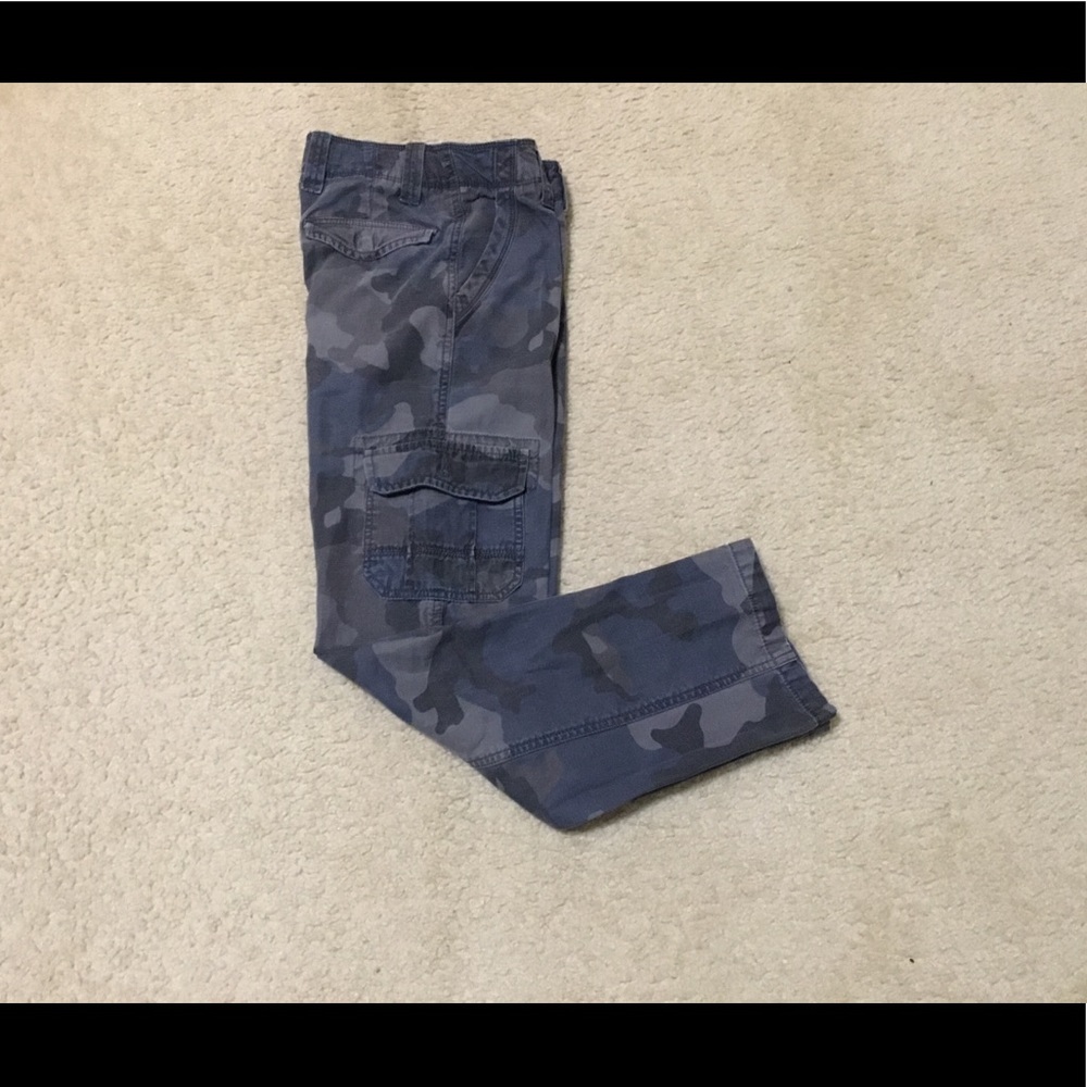 Blue Camouflage Cargo Jeans